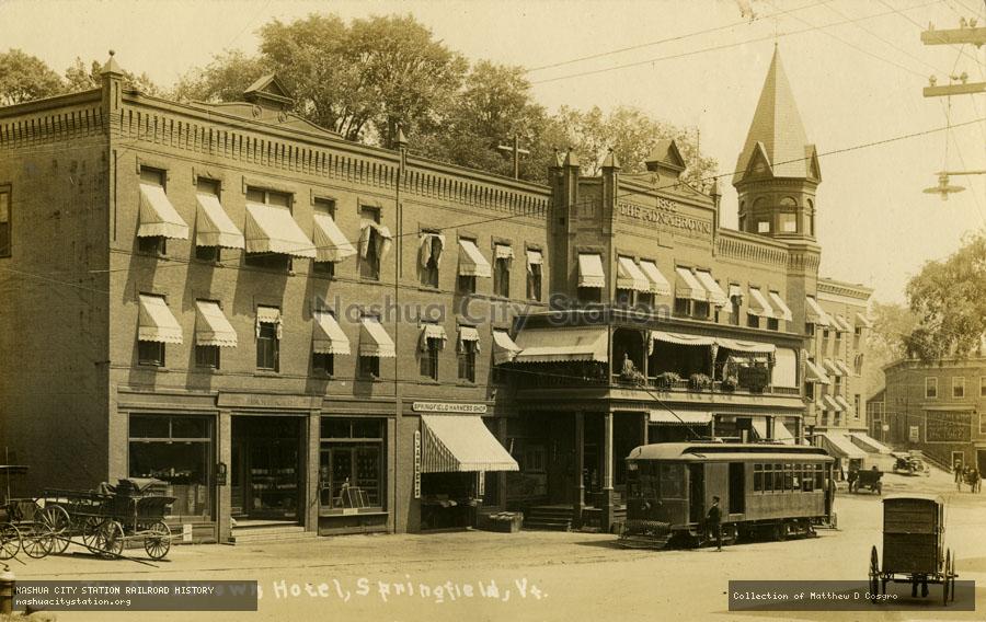 Postcard: The Adnabrown Hotel, Springfield, Vermont